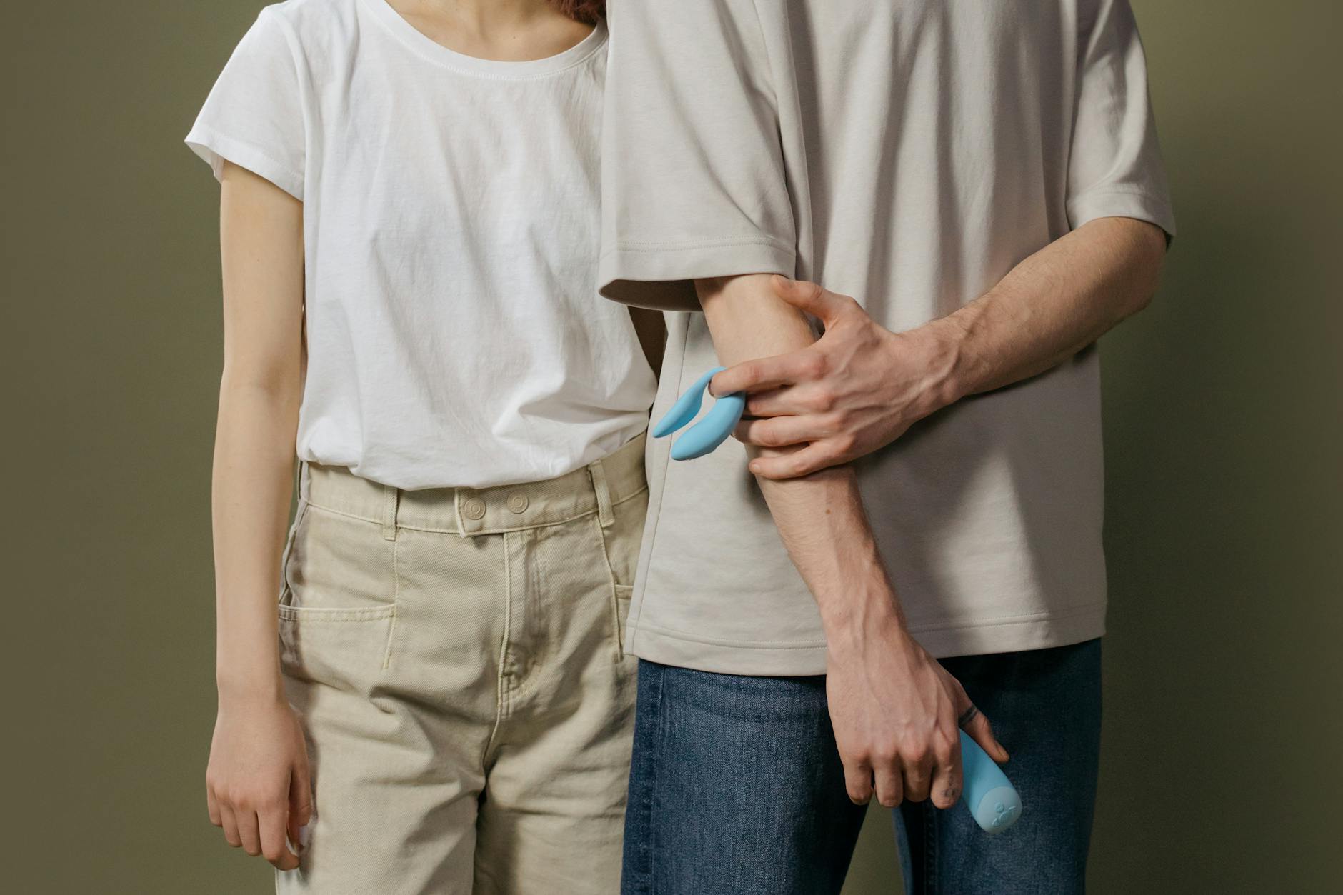 A couple exploring modern intimacy together with communication and care